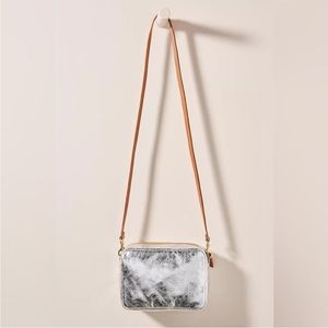 Clare V. Midi Sac Crossbody Bag in Silver - RARE